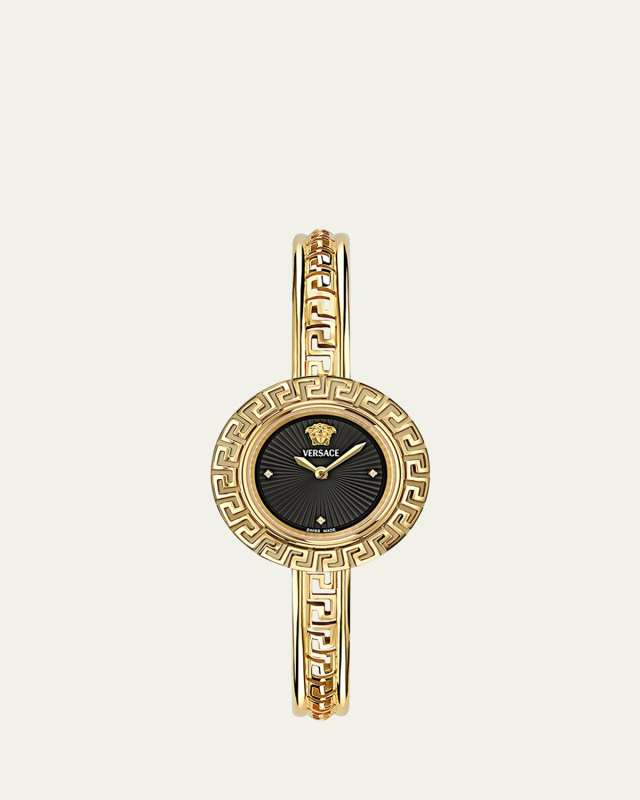 28mm La Greca Bangle Bracelet Watch with Diamonds